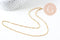 Collier Chaine fine dorée singapour 16K,chaine plaquée or 2.5 microns, chaine collier bijoux, chaine complète,1.8 mm,43cm, x1 G3018