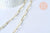 Collier Chaine laiton doré clair maille rectangle,chaine collier,chaine large,20x6.5mm,chaine complète 47.5cm, x1 G2630