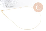 Collier Collier chaîne fine dorée boule 16K 2.5 microns – 45 cm, x1 (G0637)