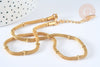 Collier acier inoxydable doré 18k maille mesh 5mm, x1 (G7019)