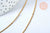 Collier chaine complète acier dorée 14k acier 305 inoxydable doré 1.7mm/45cm, x1 (G2209)