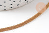 Collier chaine maille complète acier 304 inoxydable dorée 14k 3mm/45cm, x1 (G0580)