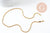 Collier chaine maille complète acier 304 inoxydable dorée 14k 3mm/45cm, x1 (G0580)