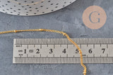 Satellite chain necklace, iron & gold-plated brass, 81.5cm, x1 (G11228)