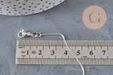 Silver-plated brass Venetian chain necklace 0.9mm/45cm, x1 (G11201)