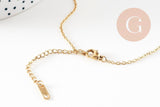 Collier Collier médaille oeil protecteur turquoise ou noir zircon doré 304 inoxydable émaillé 45cm, cadeau anniversaire fête des mères, x1 (G8028)