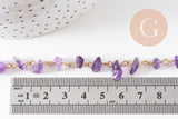 Collier Collier perle pierre naturelle acier inoxydable doré 41cm, x1 (G10560)