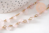 Collier Collier perle pierre naturelle acier inoxydable doré 41cm, x1 (G10560)