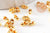 Connecteur chaîne à billes laiton doré 5.5mm, x10 (G9902)