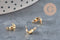 Connecteurs de chaîne boule dorés en acier inoxydable 7.5mm pour bijoux DIY.