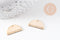 Connecteur demi-cercle laiton doré 18K, connecteurs doré, pendentif géométriques création bijoux, x 2, 21x11mm G3594