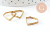 Connecteur hexagone laiton brut 15mm, pendentif géométrique création bijoux, x10 (G2761)