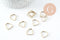 Connecteur hexagone laiton brut 15mm, pendentif géométrique création bijoux, x10 (G2761)