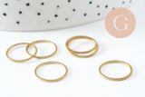 Connecteurs rond laiton brut 13mm, pendentif géométriques création bijoux, x50 (G0868)