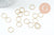 Connecteurs rond laiton brut 13mm, pendentif géométriques création bijoux, x50 (G0868)