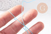 Cordon Bleu Métallisé 4 nuances polyester 0.8mm, cordon métallisé pour bijoux, x1 mètre (G10505)
