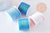 Cordon Bleu Métallisé 4 nuances polyester 0.8mm, cordon métallisé pour bijoux, x1 mètre (G10505)