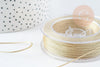 Cordon Métallique doré clair polyester 1mm, x1 mètre (G9094)