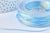 Cordon Métallique tressé bleu clair polyester 1mm, cordon pour bijoux, x 1Mètre G7472
