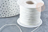 Cordon Polyester blanc cassé 0.5mm, cordon rond pour création bijoux micro macramé, x 1Mètres G8305