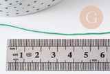 Cordon Vert Métallisé 4 nuances polyester 0.8mm, cordon métallisé pour bijoux, x1 mètre (G10504)
