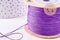 Cordon Violet tressé polyester 0.6mm, x1 mètre (G10665)