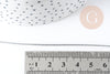Cordon argent métallisé polyester 1mm, fil pour bijoux noeud coulissant, x1 mètre G9091