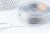 Cordon argent métallisé polyester 1mm, fil pour bijoux noeud coulissant, x1 mètre G9091