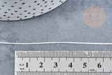 Cordon blanc tressé polyester 0.6mm, x1 mètre (G8450)