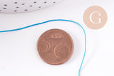 Cordon bleu tressé polyester 0.6mm, x1 mètre (G10661)