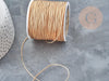 Cordon doré clair tressé polyester 0.8mm, x1 mètre (G5706)