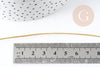 Cordon doré métallisé polyester 1mm, fil pour bijoux noeud coulissant, x1 mètre (G9093)