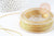 Cordon doré métallisé polyester 1mm, fil pour bijoux noeud coulissant, x1 mètre (G9093)