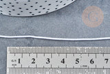 Cordon élastique Polyester blanc 1mm, cordon élastique rond création bijoux, les 5 mètres, G8303