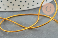 Cordon élastique doré nylon 1mm, x1 mètre (G1478)