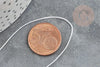 Cordon fil de jade gris clair polyester 0.5mm, cordon pour création de bijoux x1 mètre G9334