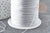 Cordon fil de jade gris clair polyester 0.5mm, cordon pour création de bijoux x1 mètre G9334