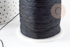 Cordon fil de jade noir polyester 0.5mm, cordon pour création de bijoux x1 mètre G9363