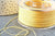 Cordon jaune clair tressé polyester 0.4mm, cordon fil de jade pour bijoux, x1 mètre G8455