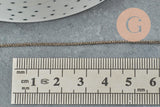 Cordon métallique polyester brun coco 1mm, x1 mètre (G4420)