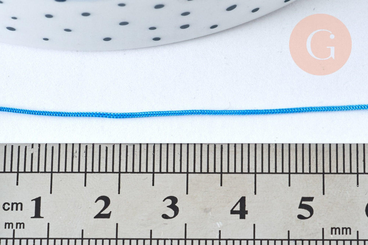 Cordon multicolore, fabrication bijoux bijoux,ruban mariage, scrapbooking, largeur 0.5-0.6mm, x1 mètre G6815