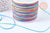 Cordon multicolore, fabrication bijoux bijoux,ruban mariage, scrapbooking, largeur 0.5-0.6mm, x1 mètre G6815