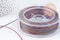 Cordon multicolore métallisé polyester 1mm, fil pour bijoux noeud coulissant, x1 mètre (G9092)