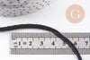 Cordon noir or, fabrication bijoux,ruban mariage, scrapbooking, largeur 3mm, X5 Mètres ou X10 Mètres (G5075)