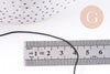 Cordon noir tressé polyester 0.8mm, x1 mètre (G10672)