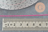 Cordon polyester rose fluorescent 0.7mm, x 5mètres (G1946)
