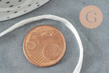 Cordon queue de rat polyester blanc 2mm, x1 ou x5 ou x10 mètres (G1105)
