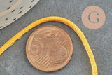 Cordon queue de rat polyester satin jaune brillant 2mm, x5 mètres (G2713)
