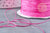 Cordon rose fuchsia tressé polyester 0.6mm, cordon fil de jade pour bijoux, x1 mètre G8454