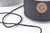 Cordon satiné torsadé noir 2mm, x1 mètre (G10885)